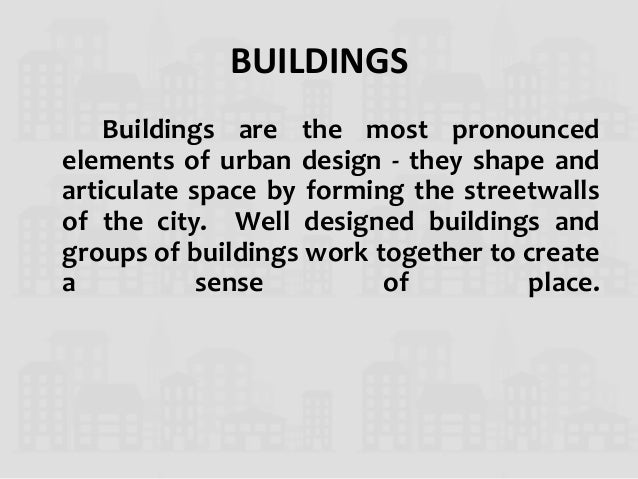 Elements of urban design