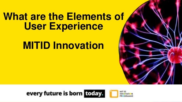 What are the Elements of
User Experience
MITID Innovation
 