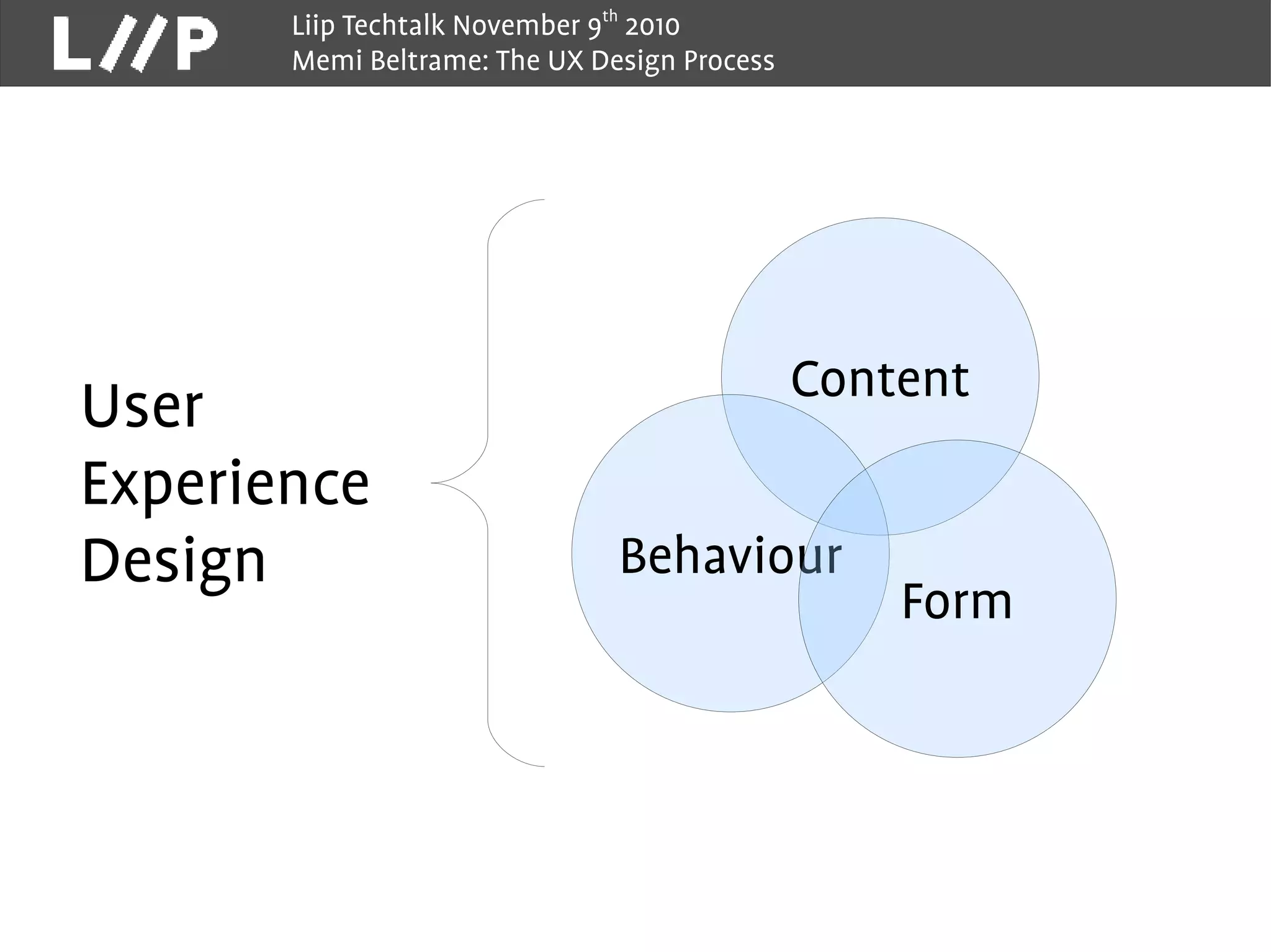 Elements of UX Design | PPT image.