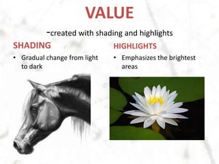 Value In Design Elements Elements of visual design | PPTX