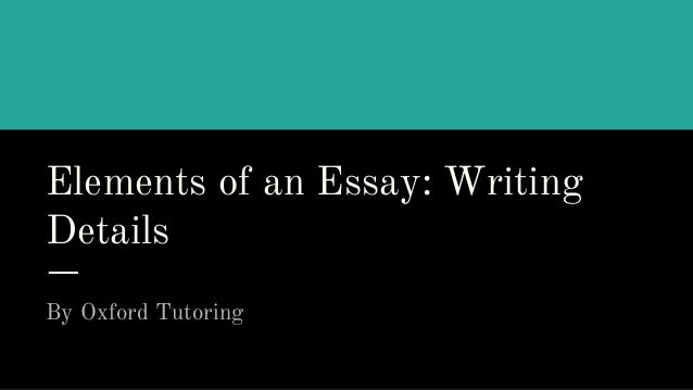 elements of essay in literature