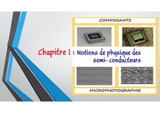 Chapitre 1 : Notions de physique des
semi- conducteurs
 