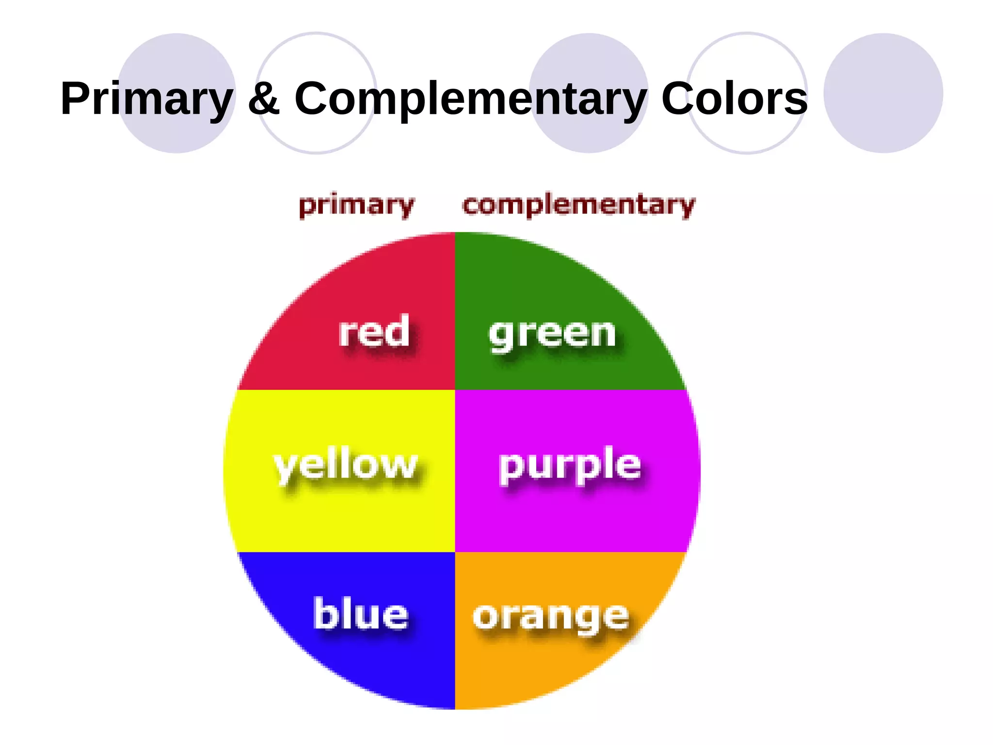 Primary & Complementary Colors 