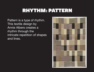 Rhythm Pattern Indesign Textile Elements & Principles of Design | PDF
