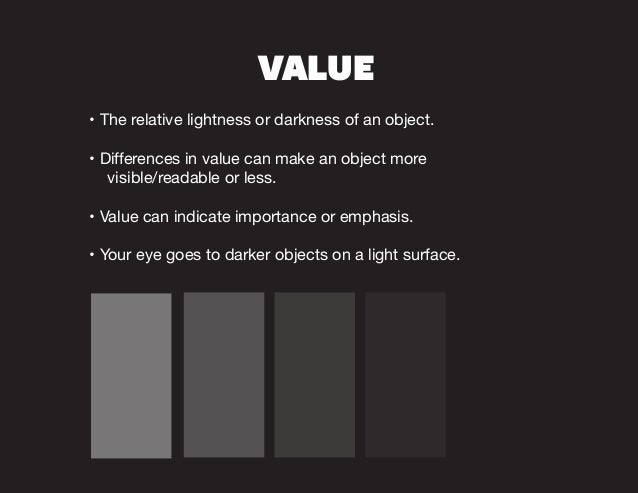 Elements And Principles Of Design Value : Elements principles of design