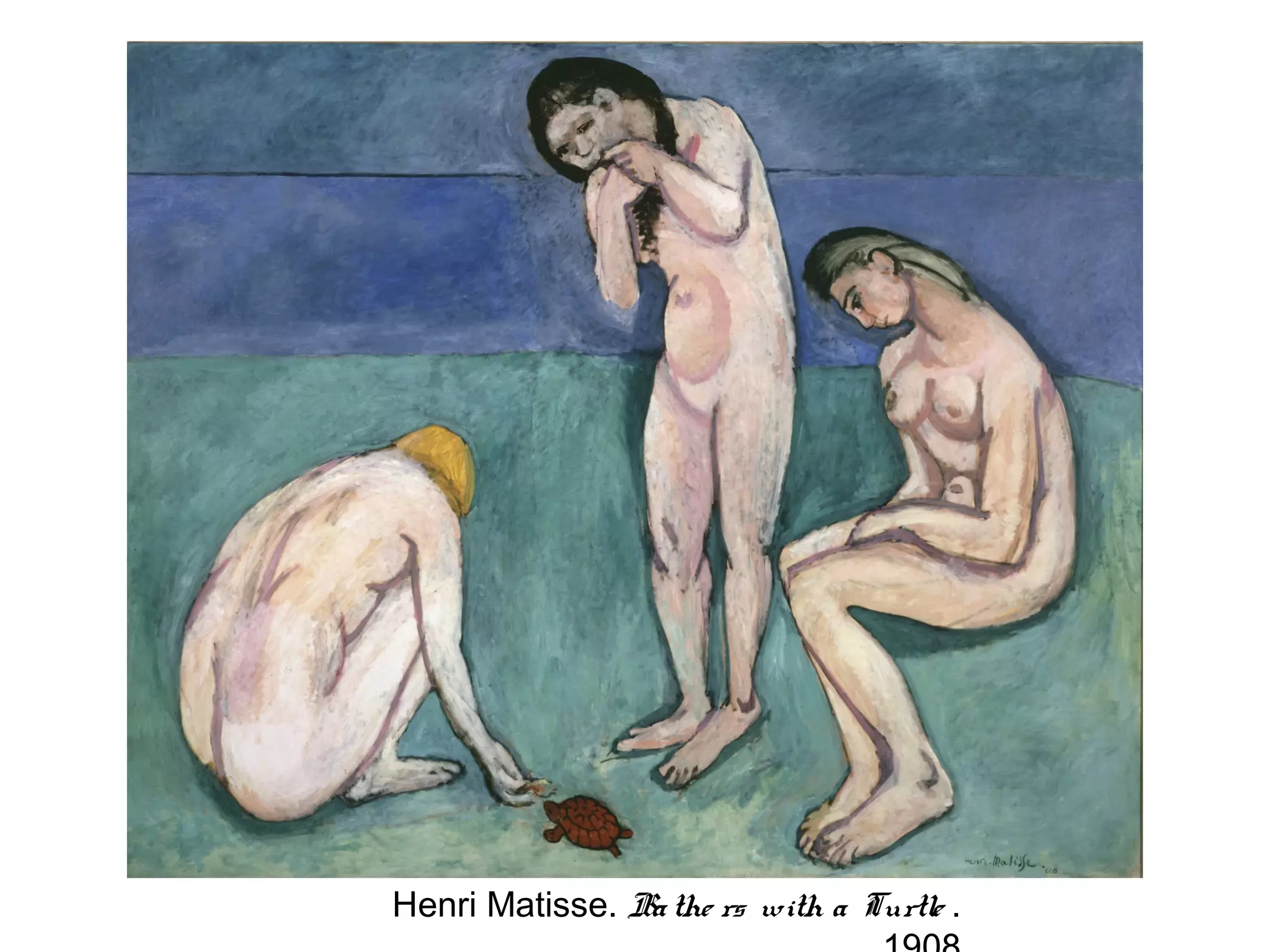 Henri Matisse. Ba the rs with a Turtle .
 