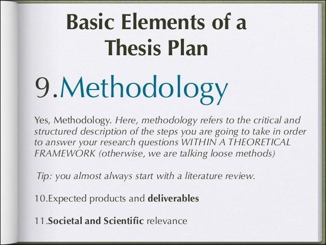Dissertation proposal elements