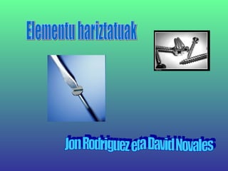 Elementu hariztatuak Jon Rodriguez eta David Novales 