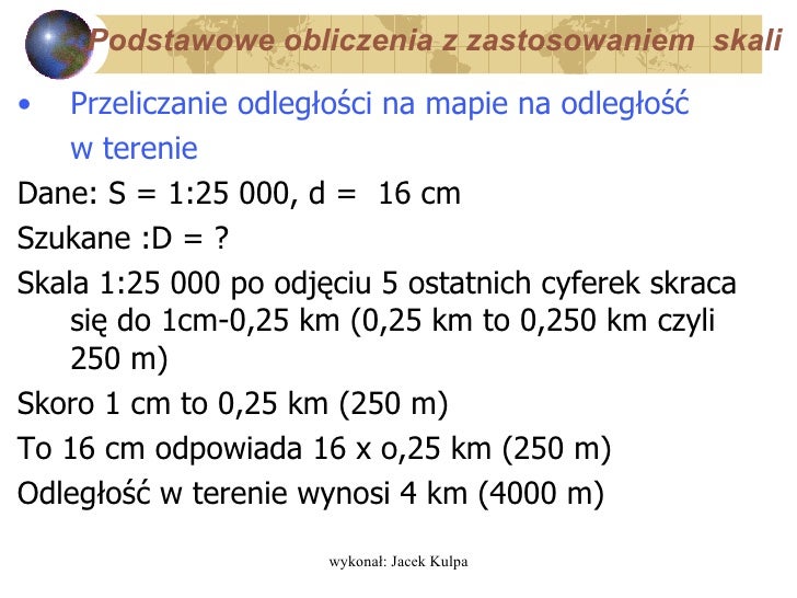1 Cm Na Mapie To W Rzeczywistości Elementy Mapy