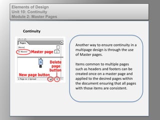 Elem of design unit 10 module 2 master pages | PPTX