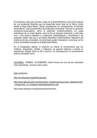El empirismo