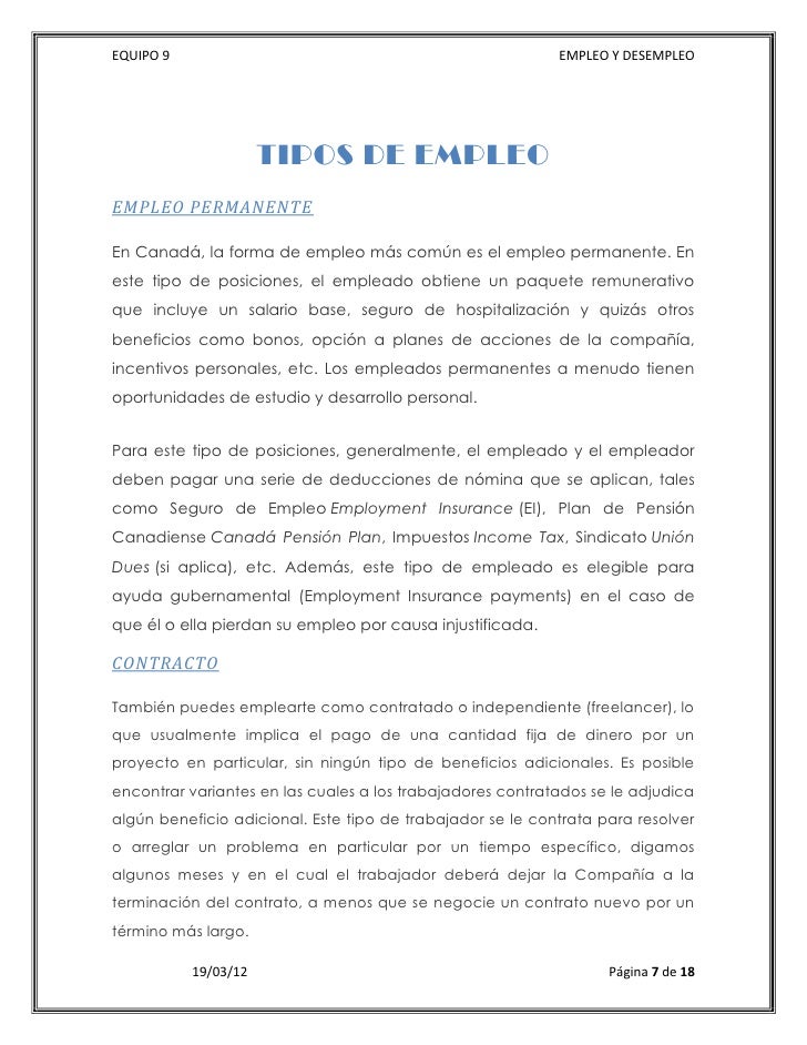 El empleo y desempleo El empleo y desempleo