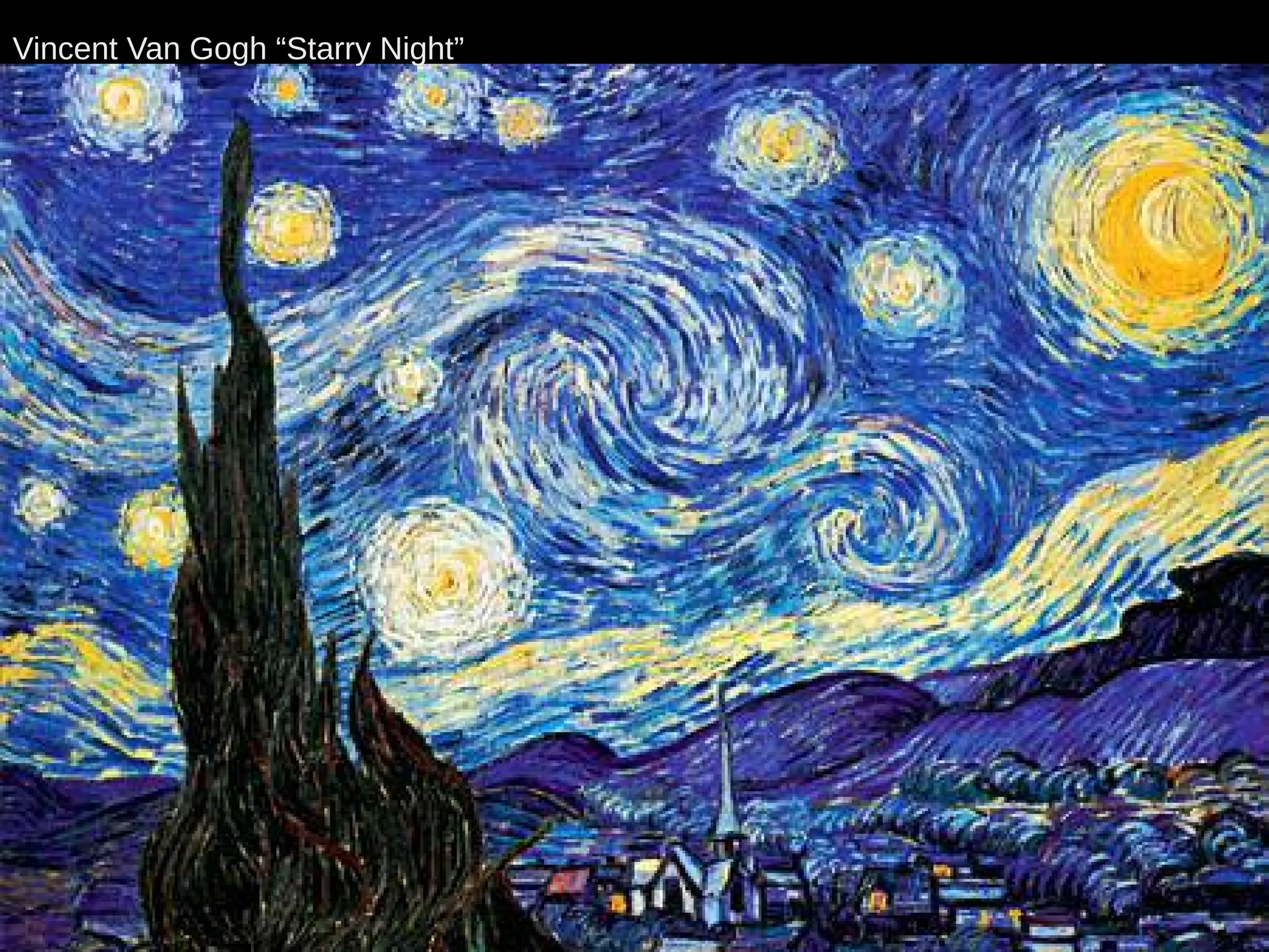 Vincent Van Gogh “Starry Night”
 