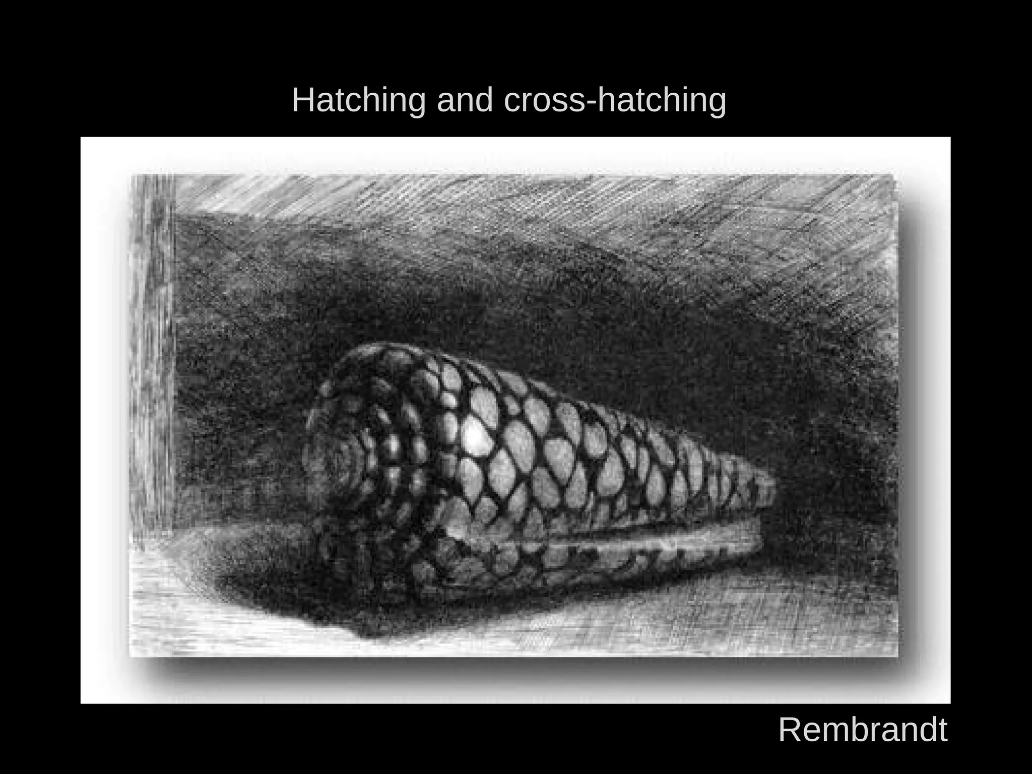 Hatching and cross-hatching
Rembrandt
 