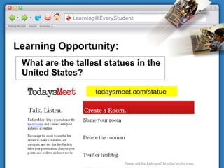 Learning Opportunity: What are the tallest statues in the United States? todaysmeet.com/statue  