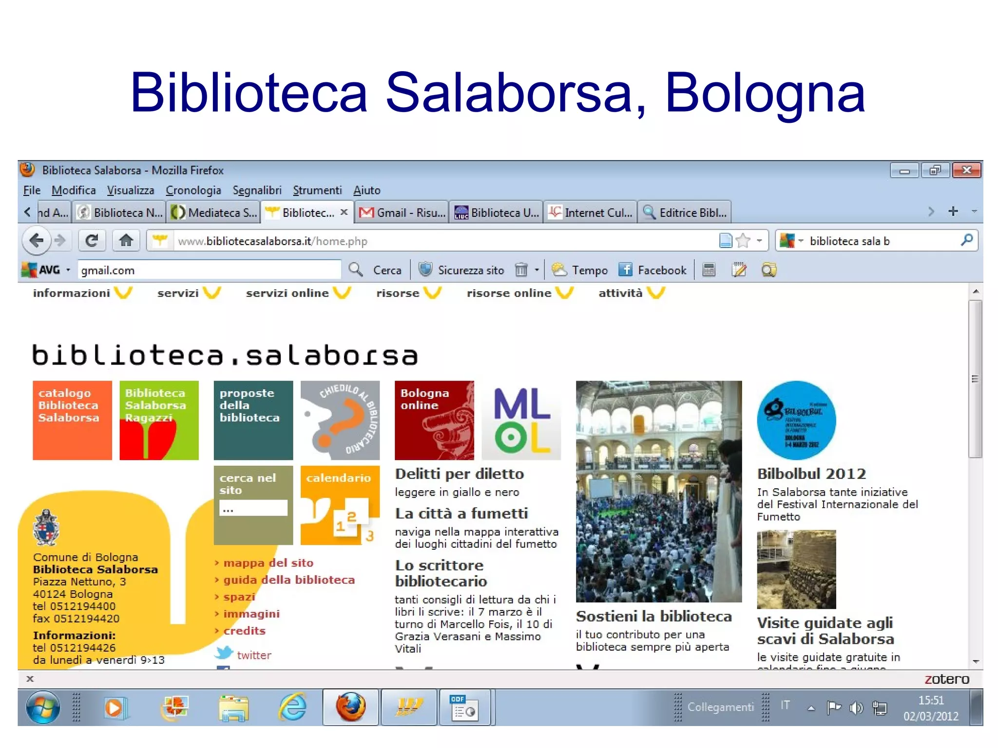 Biblioteca Salaborsa, Bologna
 