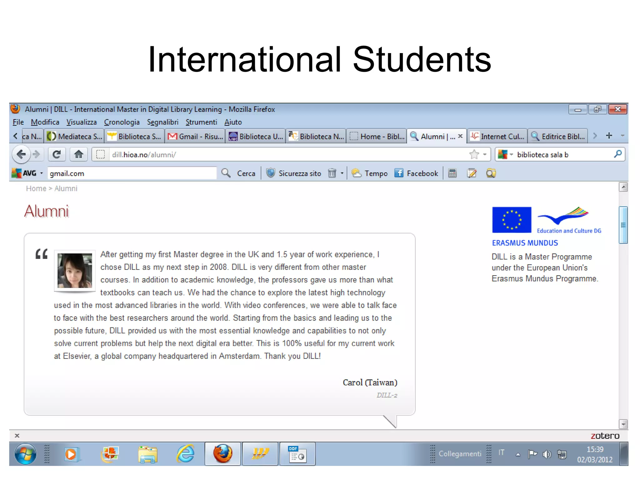 International Students
 