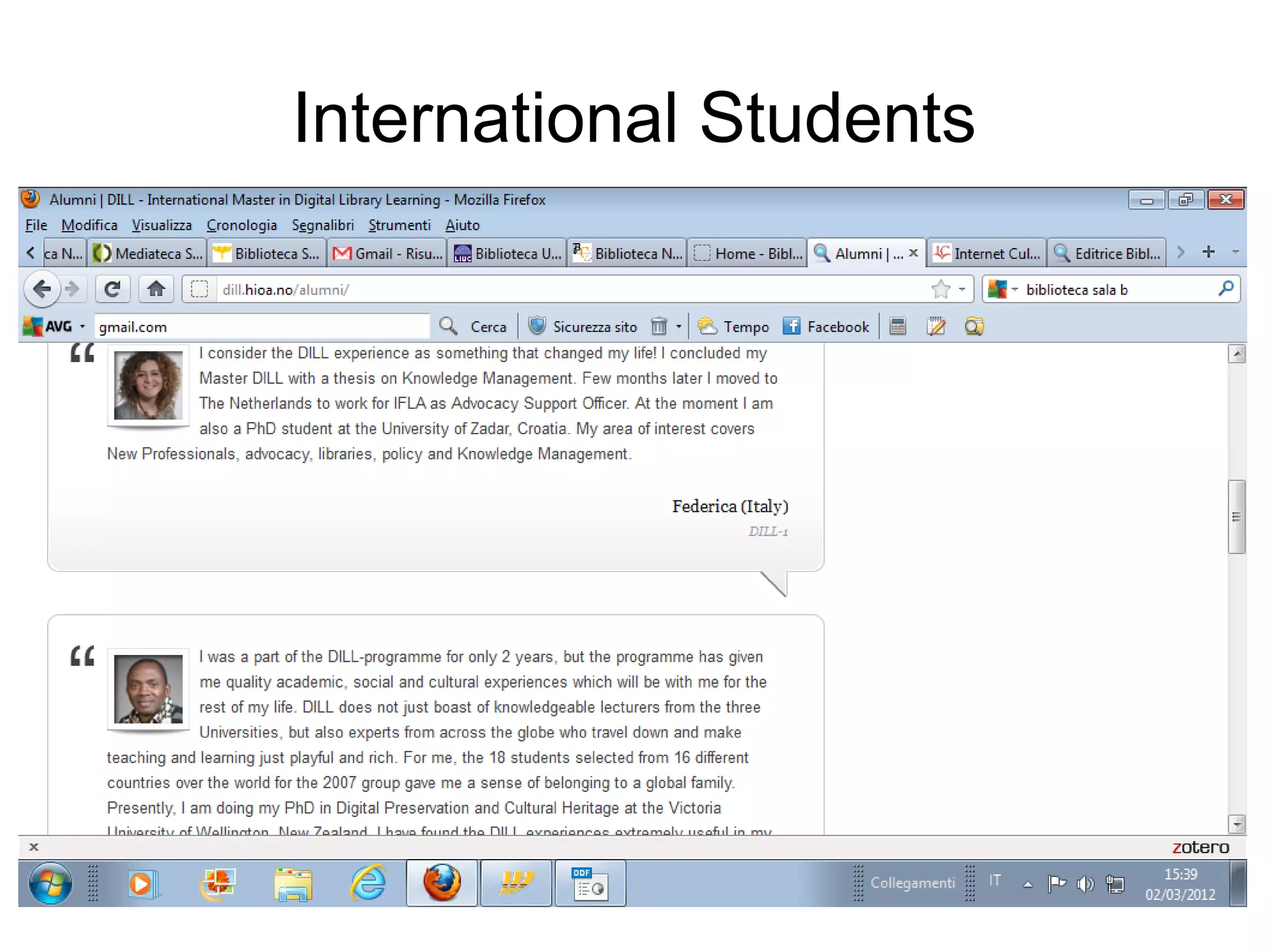 International Students
 