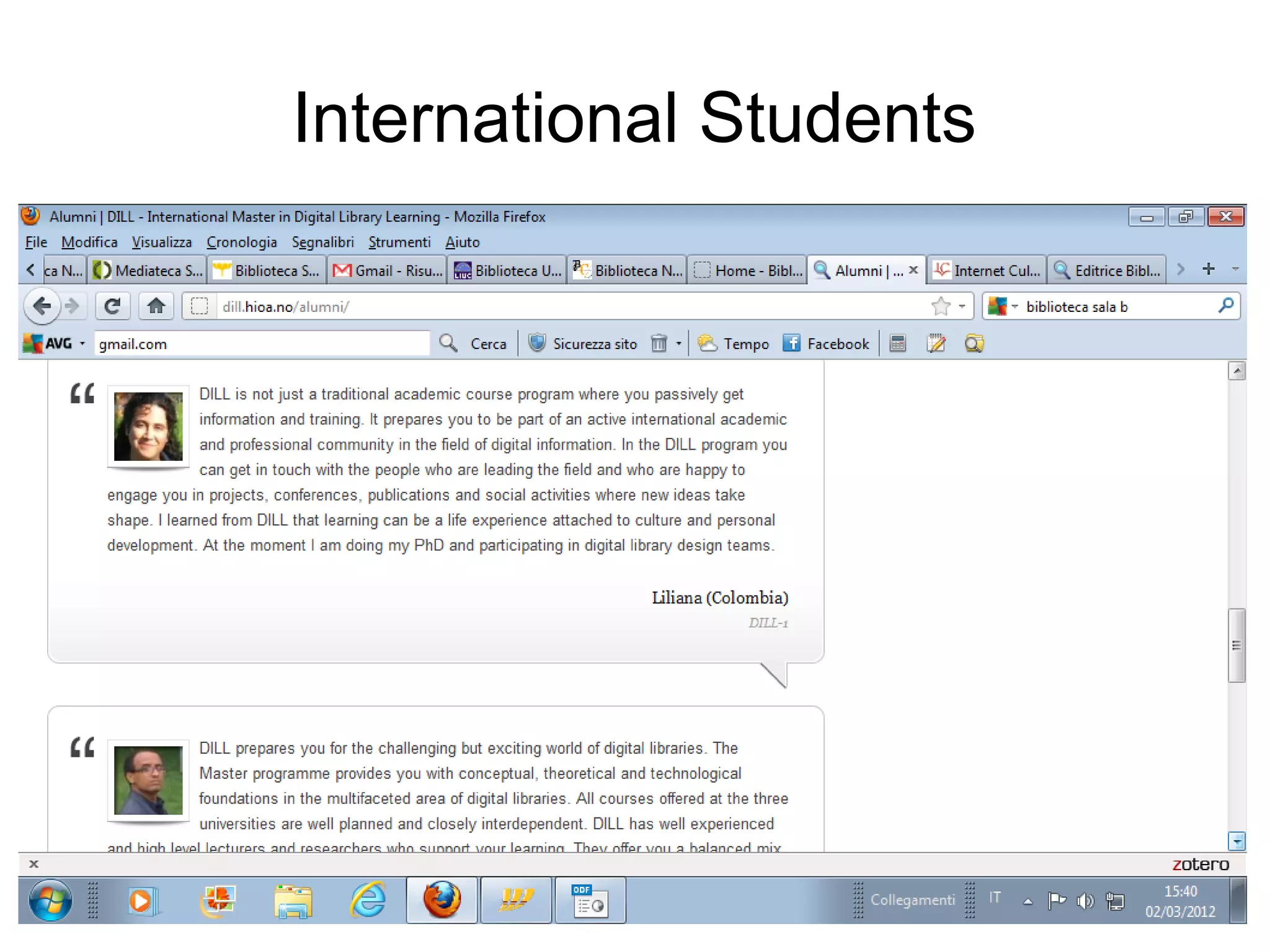 International Students
 