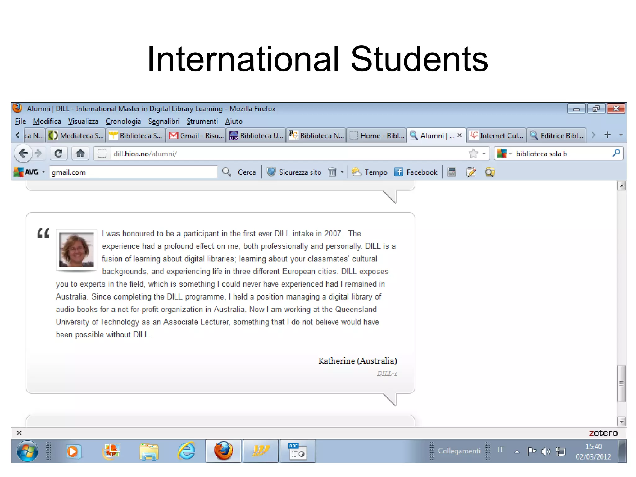 International Students
 