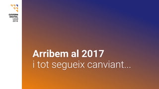 Arribem al 2017
i tot segueix canviant...
 