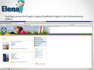 Indeling van een les Engels volgens handboek Engels in het basisonderwijs
(EIBO)

 