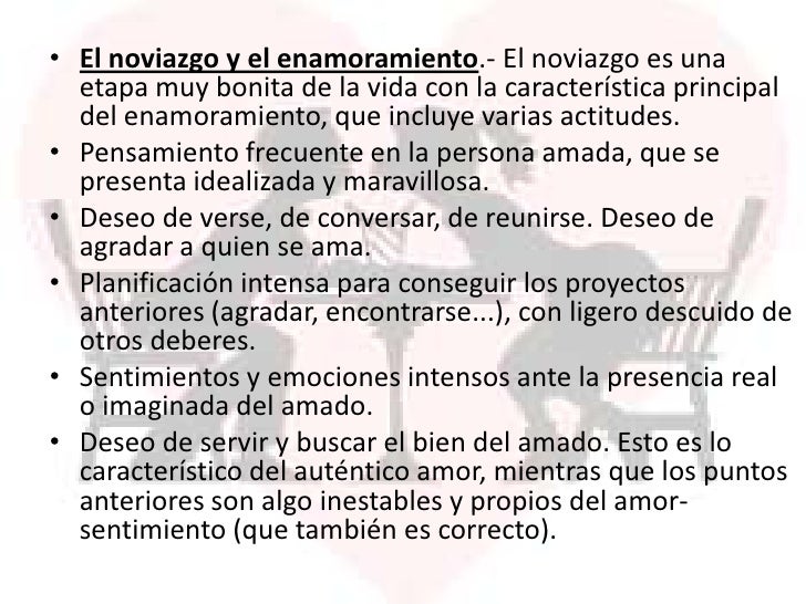 El enamoramiento y el mal de amores