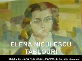 Detaliu din  Elena Niculescu—Portret , de Corneliu Niculescu 