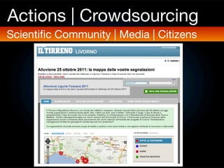 Actions | Crowdsourcing
Scientiﬁc Community | Media | Citizens
 