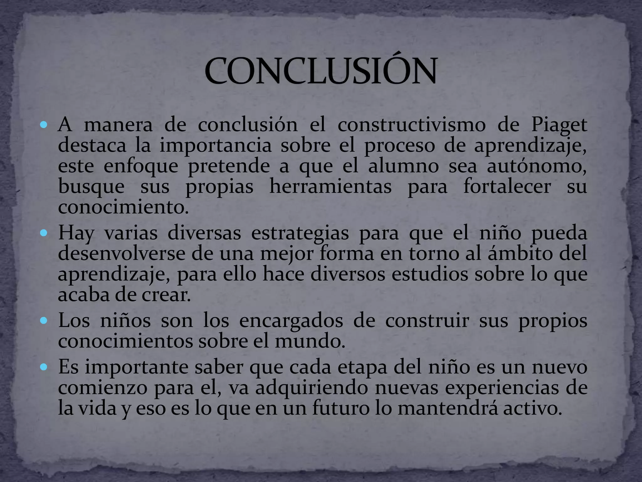 El enfoque constructivista de piaget | PPTX