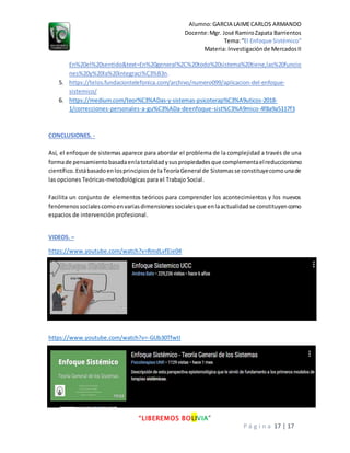 El Enfoque Sistemico | PDF