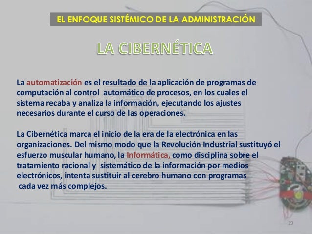 El Enfoque Sistémico de la Administración Aportes de la