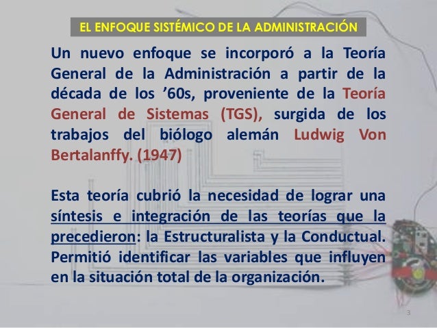 El Enfoque Sistémico de la Administración Aportes de la