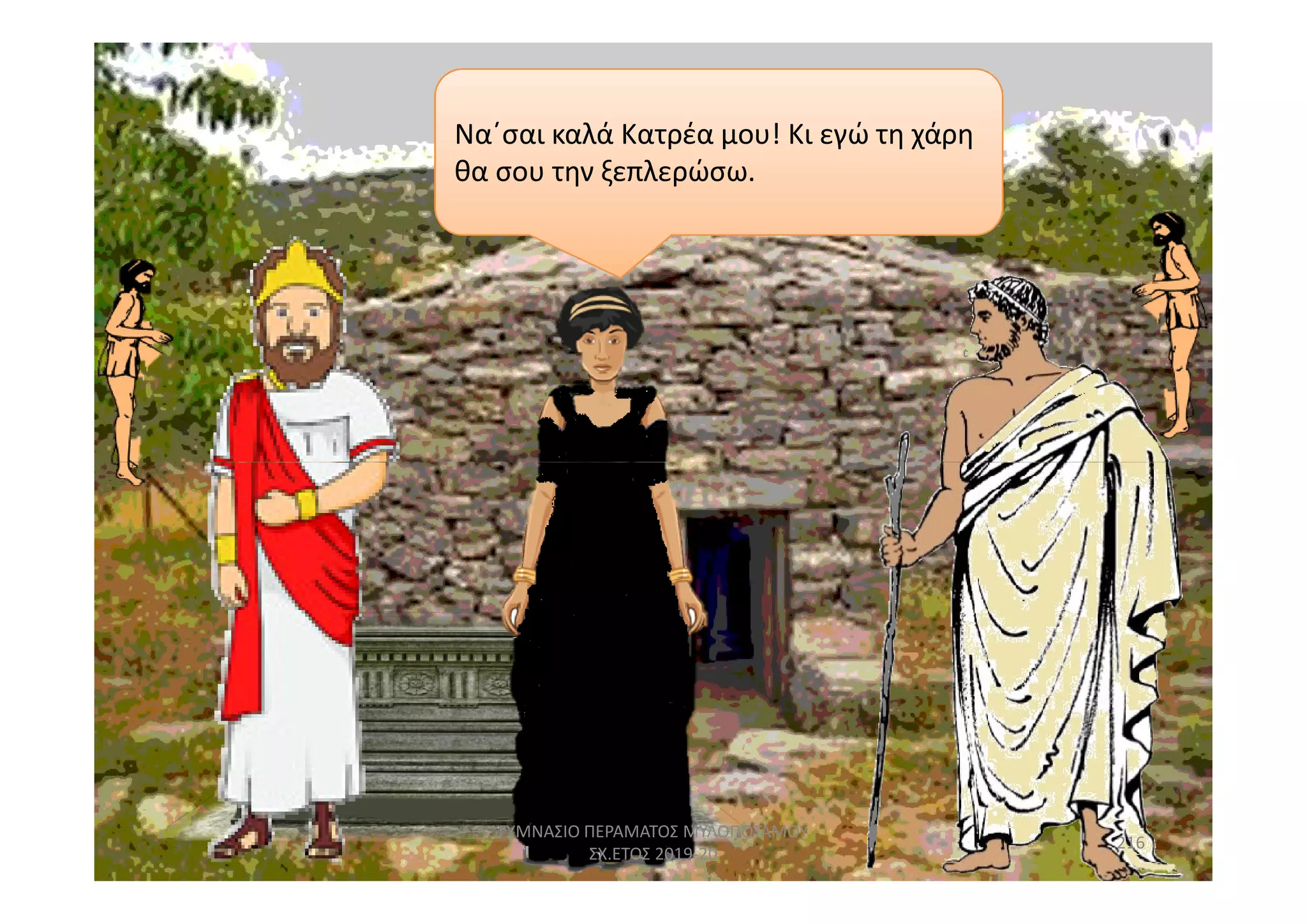 Να΄σαι καλά Κατρέα μου! Κι εγώ τη χάρη
θα σου την ξεπλερώσω.
216
ΓΥΜΝΑΣΙΟ ΠΕΡΑΜΑΤΟΣ ΜΥΛΟΠΟΤΑΜΟΥ
ΣΧ.ΕΤΟΣ 2019-20
 