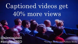 Captioned videos get
40% more views
*Verizon Media and Publicis Media
 