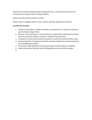 El ensayo