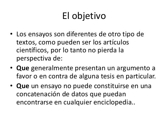 El ensayo