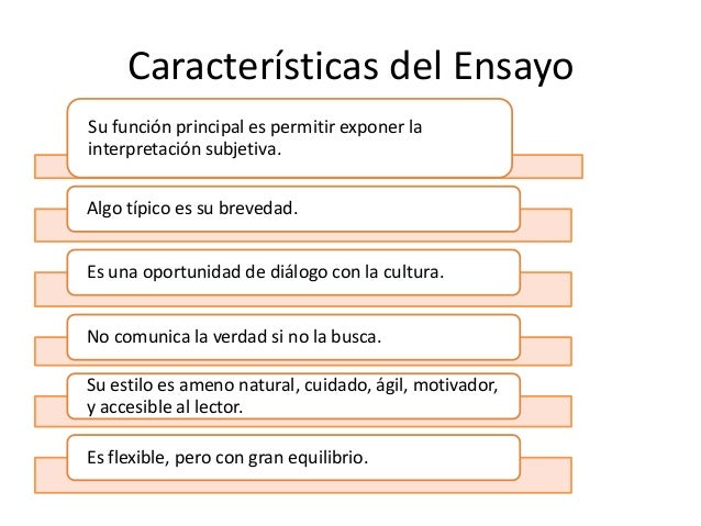 El ensayo