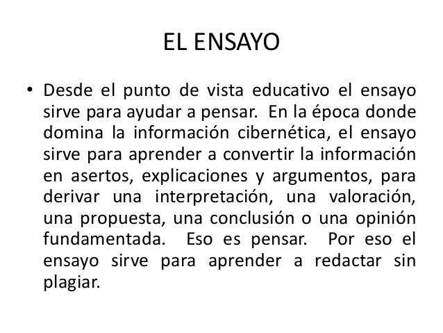 El ensayo
