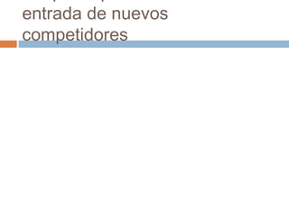 entrada de nuevos
competidores
 