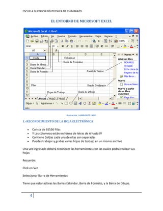 El entorno de microsoft excel | PDF