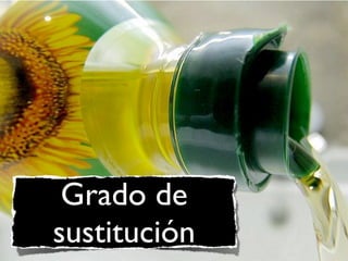Grado de
sustitución
 