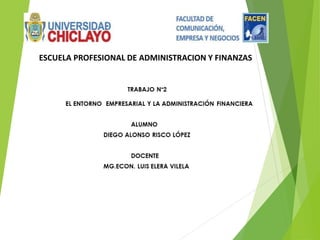 ESCUELA PROFESIONAL DE ADMINISTRACION Y FINANZAS
 