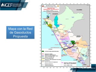 Mapa con la Red
de Gasoductos
Propuesta
 
