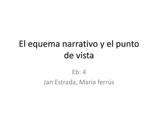 El equemanarrativo y el punto de vista Eb: 4 Jan Estrada, Maria ferrús 