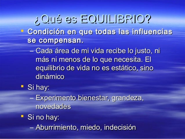 El equilibrio de ser