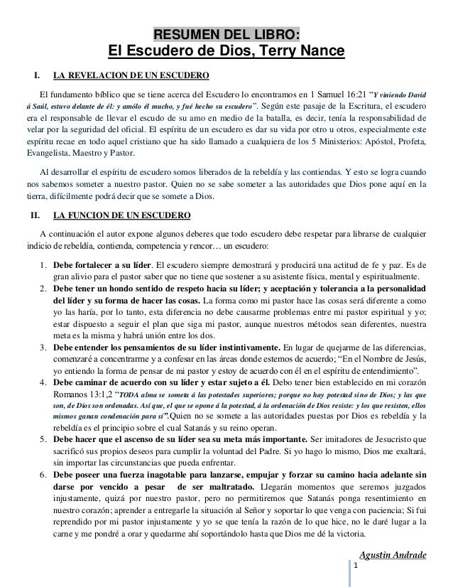 El escudero de Dios, resumen