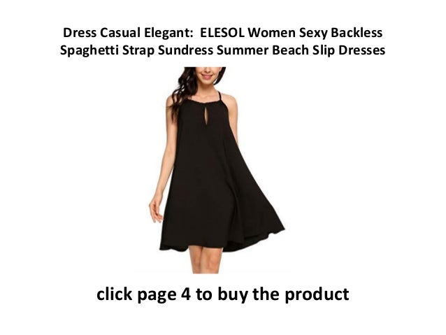 Casual Elegant Wedding Dresses Elesol Women Sexy Backless Spaghetti S