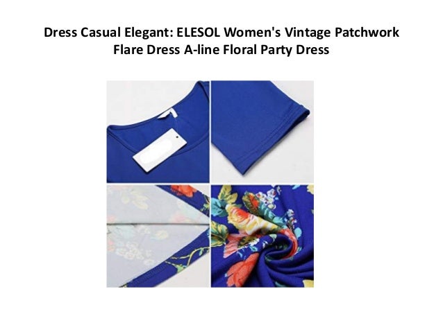 Elegantly Casual Dress Code Elesol Women S Vintage Patchwork Flare D