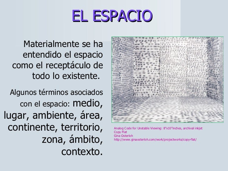 El Espacio en las Artes Visuales I El Espacio en las Artes Visuales I